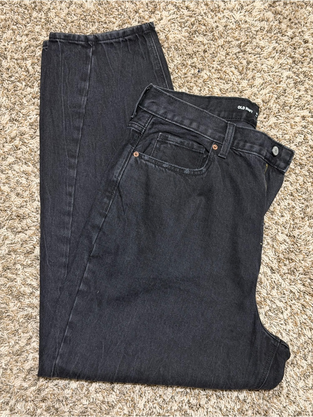 NWOT Old Navy Extra High-Waisted Balloon Ankle Jeans - Washed Black - Sz16 Tall